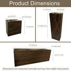 LáLáGreen wooden planters with decorative accents
