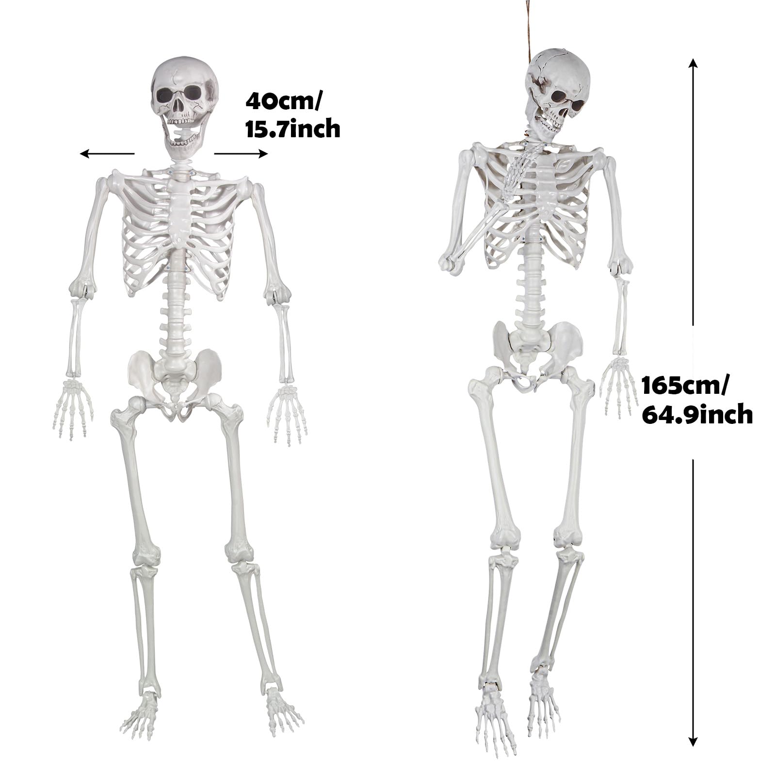 LaLamona Halloween skeleton in outdoor spooky scene