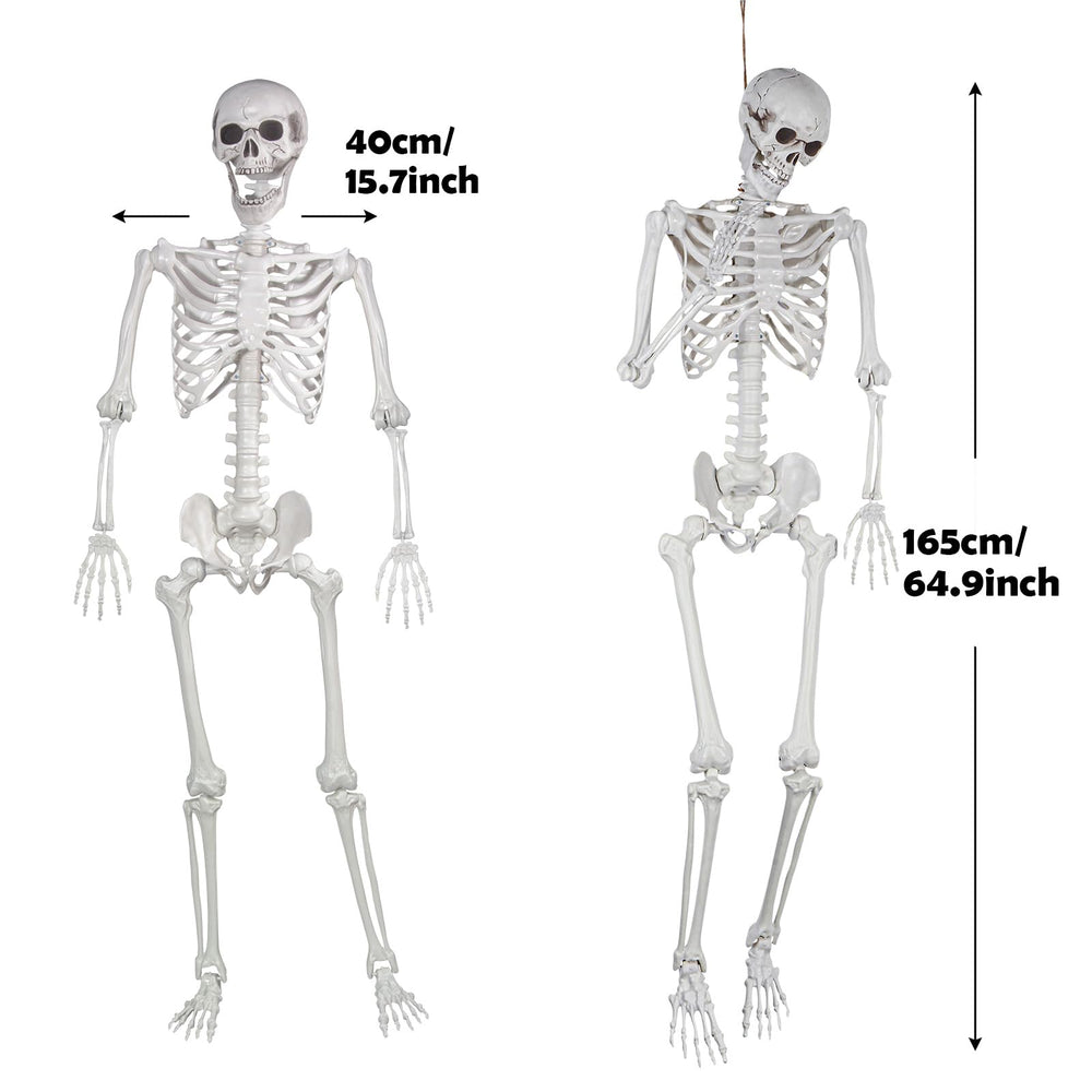 LaLamona Halloween skeleton in outdoor spooky scene
