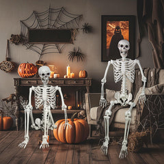 LaLamona Halloween Skeleton side view with posable joints