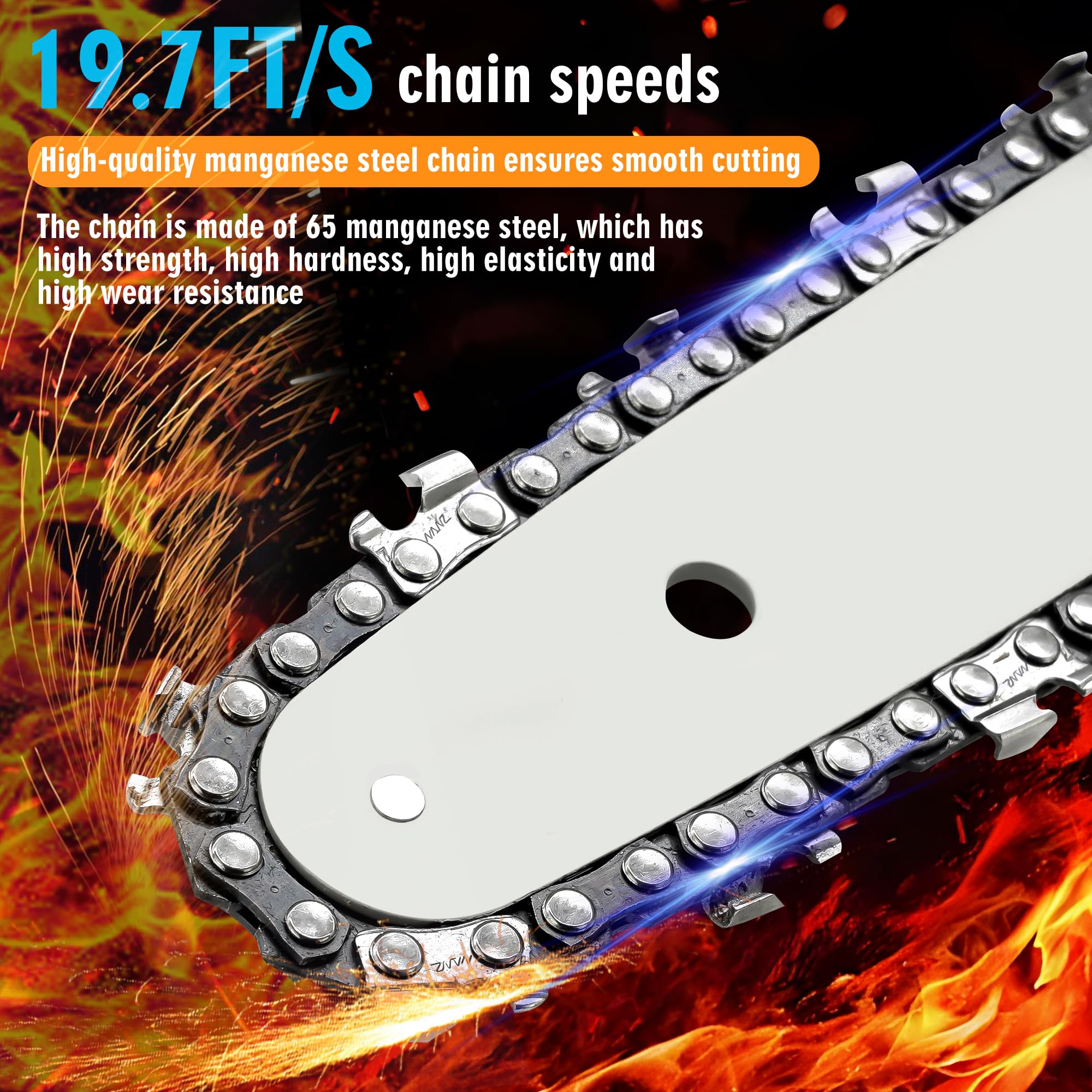 lambgear Mini Chainsaw ergonomic handle close-up