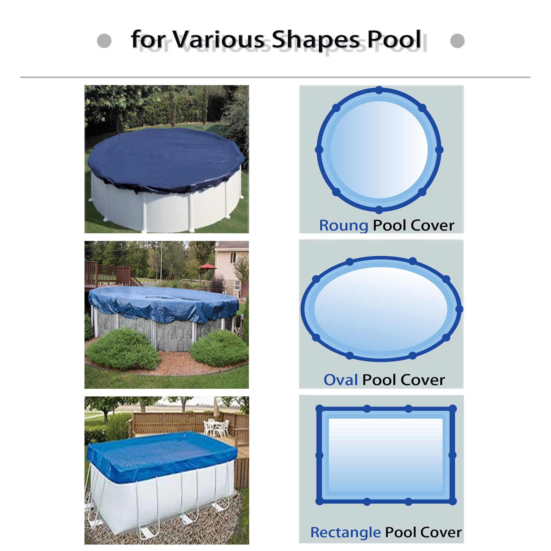 Laminated polyethylene pool cover cable close-up