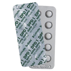 LaMotte DPD #1 RAPID testing tablets showing tablet details