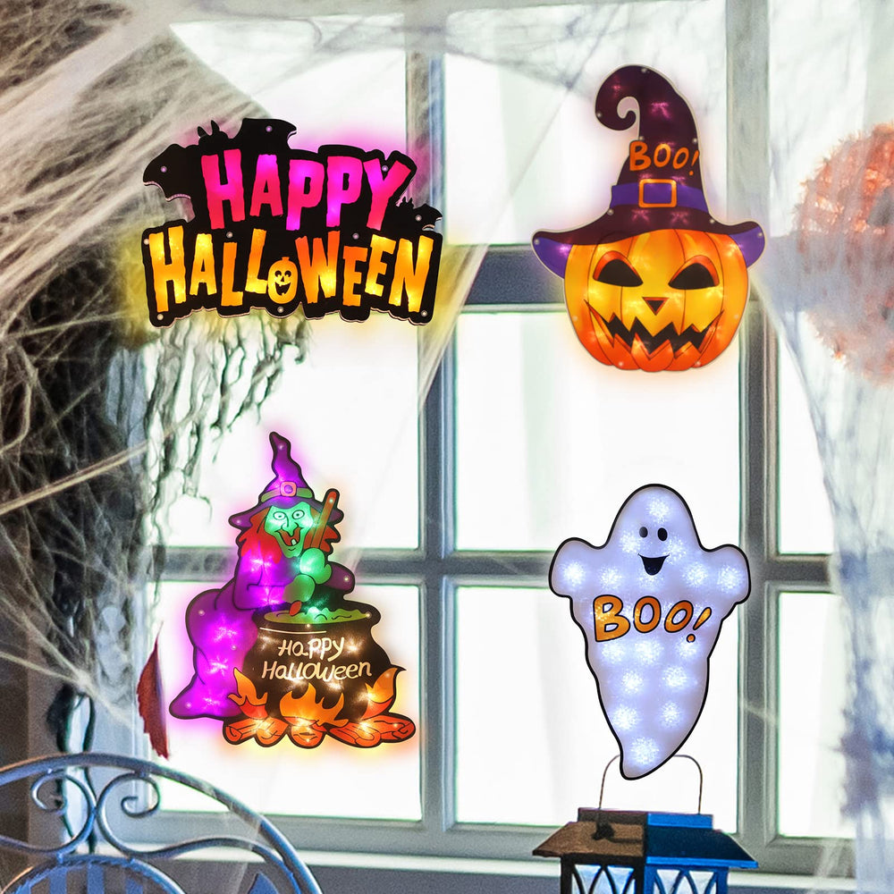 LAMPHOME Happy Halloween LED lighted decoration display