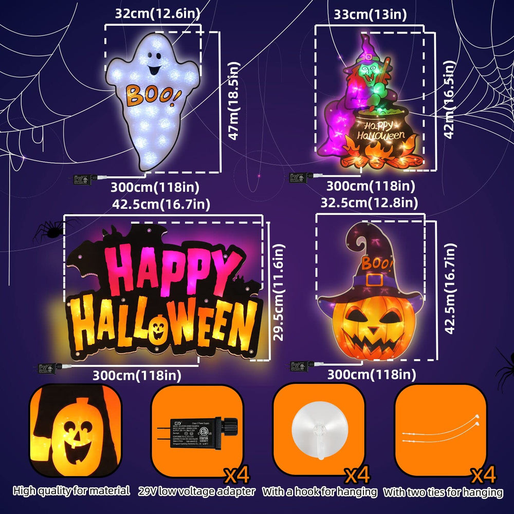 LAMPHOME LED Halloween decorations in patio setting