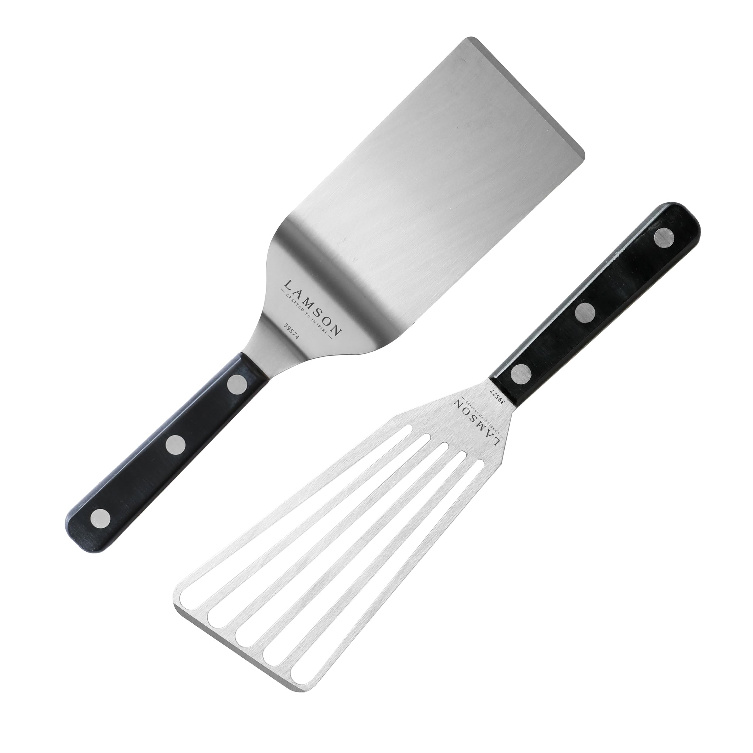 Lamson 2 Piece Kitchen Set including slotted and solid turners in black