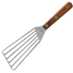 Lamson Left Hand Fish Spatula with walnut handle front view