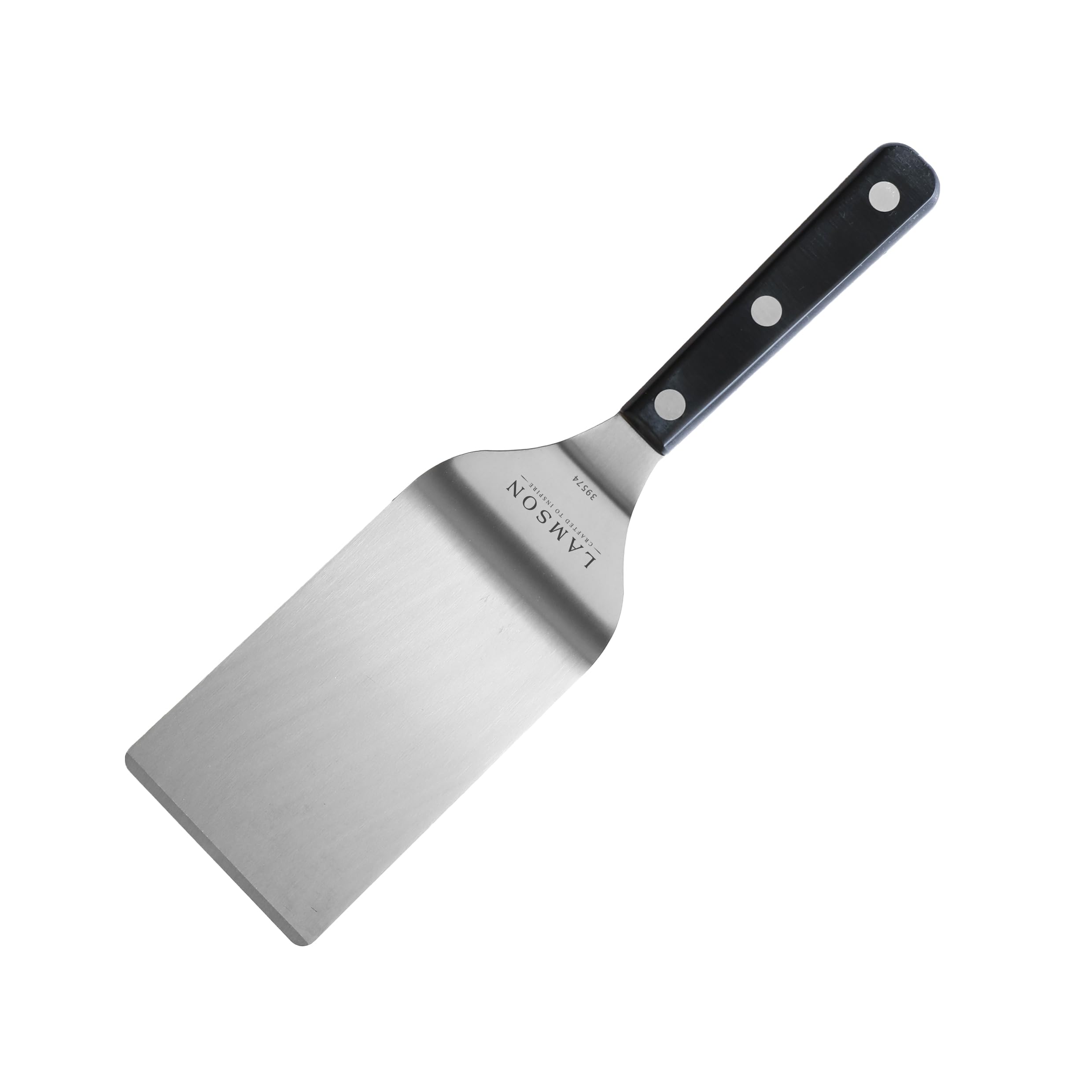 Lamson slotted turner designed for easy lifting of fragile foods