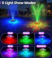 LanAqua Floating Pool Fountain side view in water