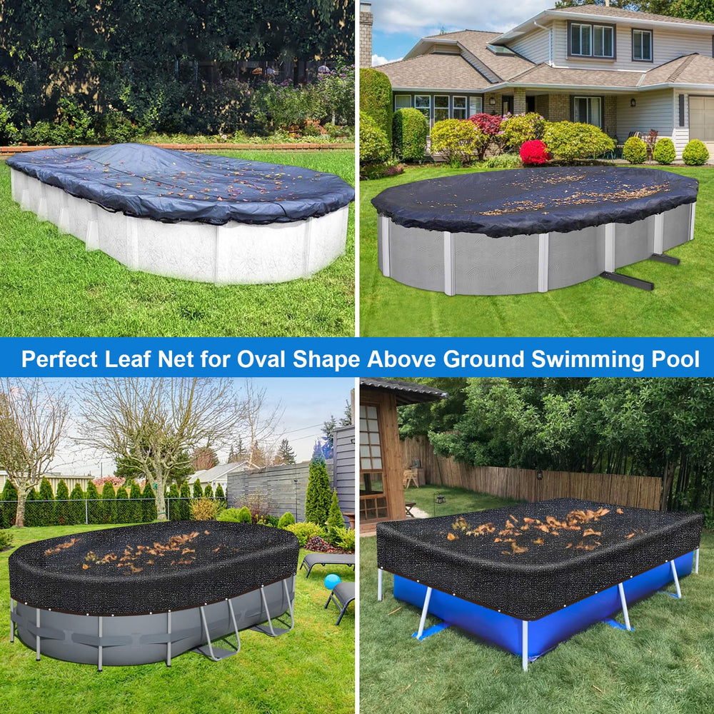 Lanathel Oval Pool Leaf Net Cover installation process