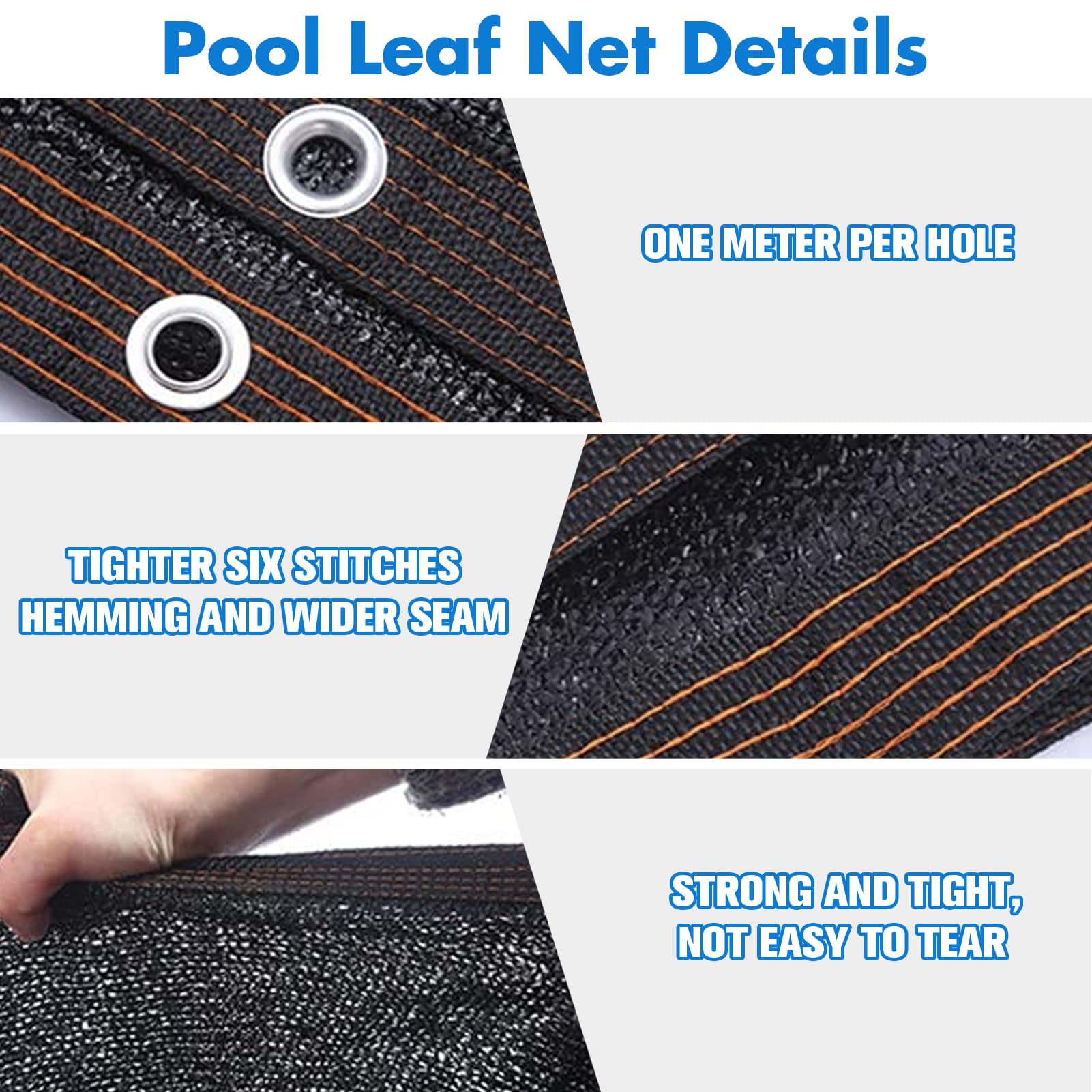 Lanathel Oval Pool Leaf Net Cover laid over a swimming pool