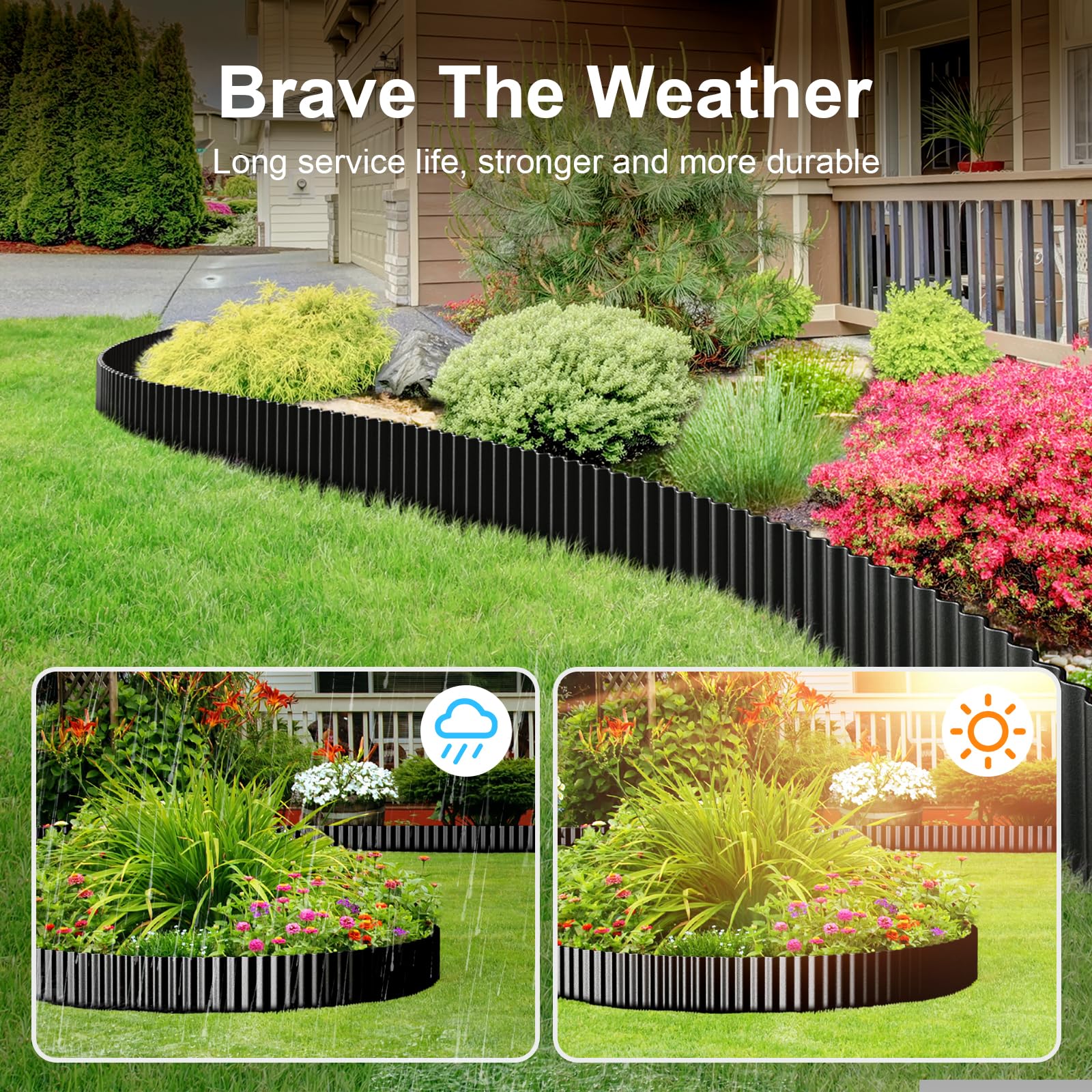 Land Guard garden edging displayed in a landscaped garden