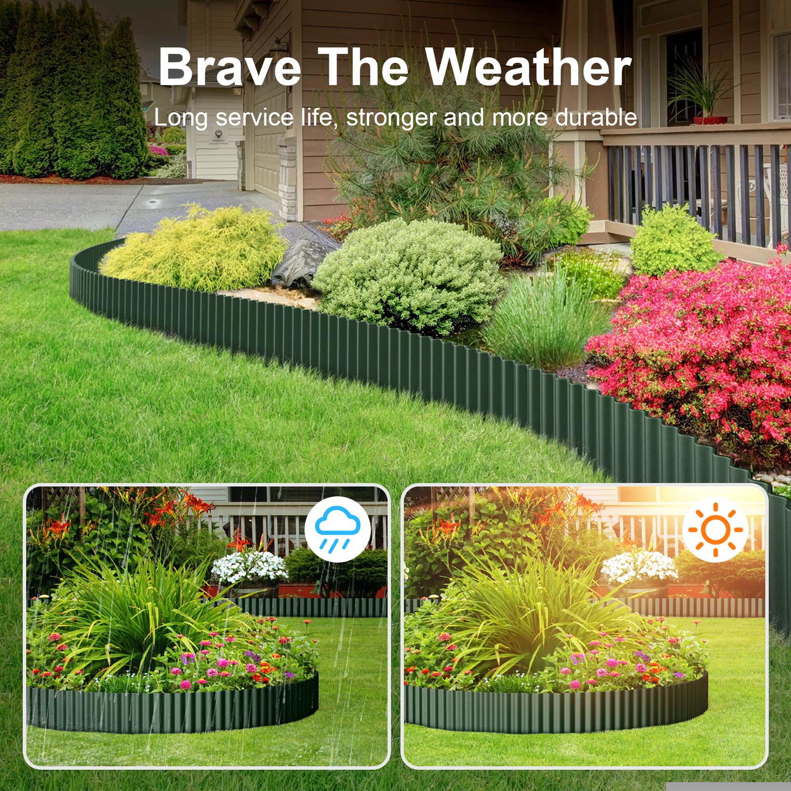 Land Guard garden edging displayed in a landscaped garden
