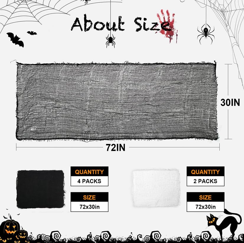 Land Guard Halloween Gauze Cloth draped over furniture