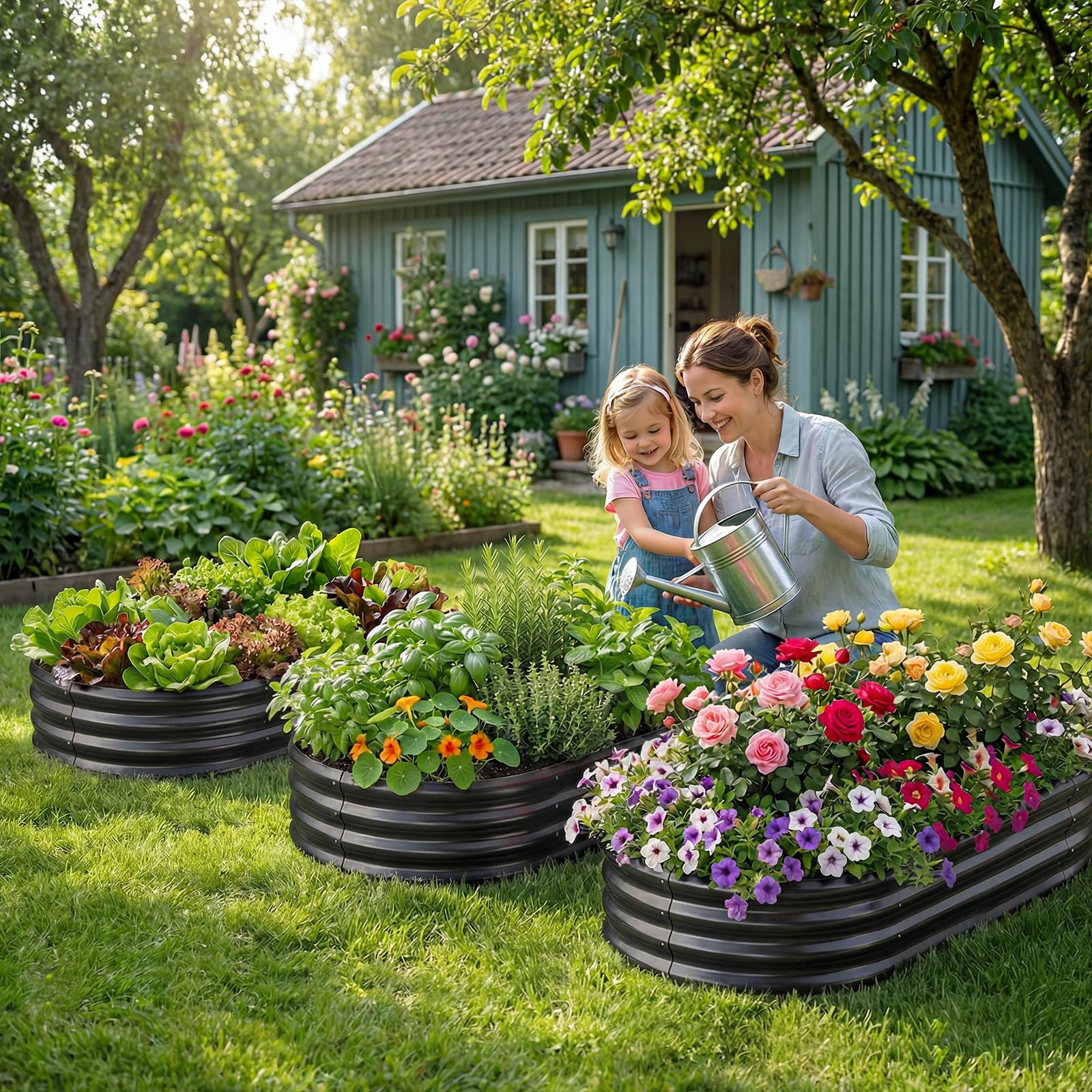 Land Guard raised garden bed kit packaging and contents