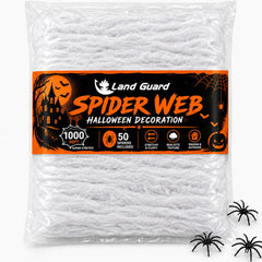 Land Guard Spider Web 1000 sqft bundle with 50 artificial spiders