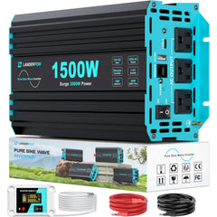LANDERPOW 1500 Watt Pure Sine Wave Inverter front view