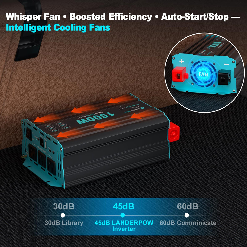 LANDERPOW inverter package dimensions and specifications