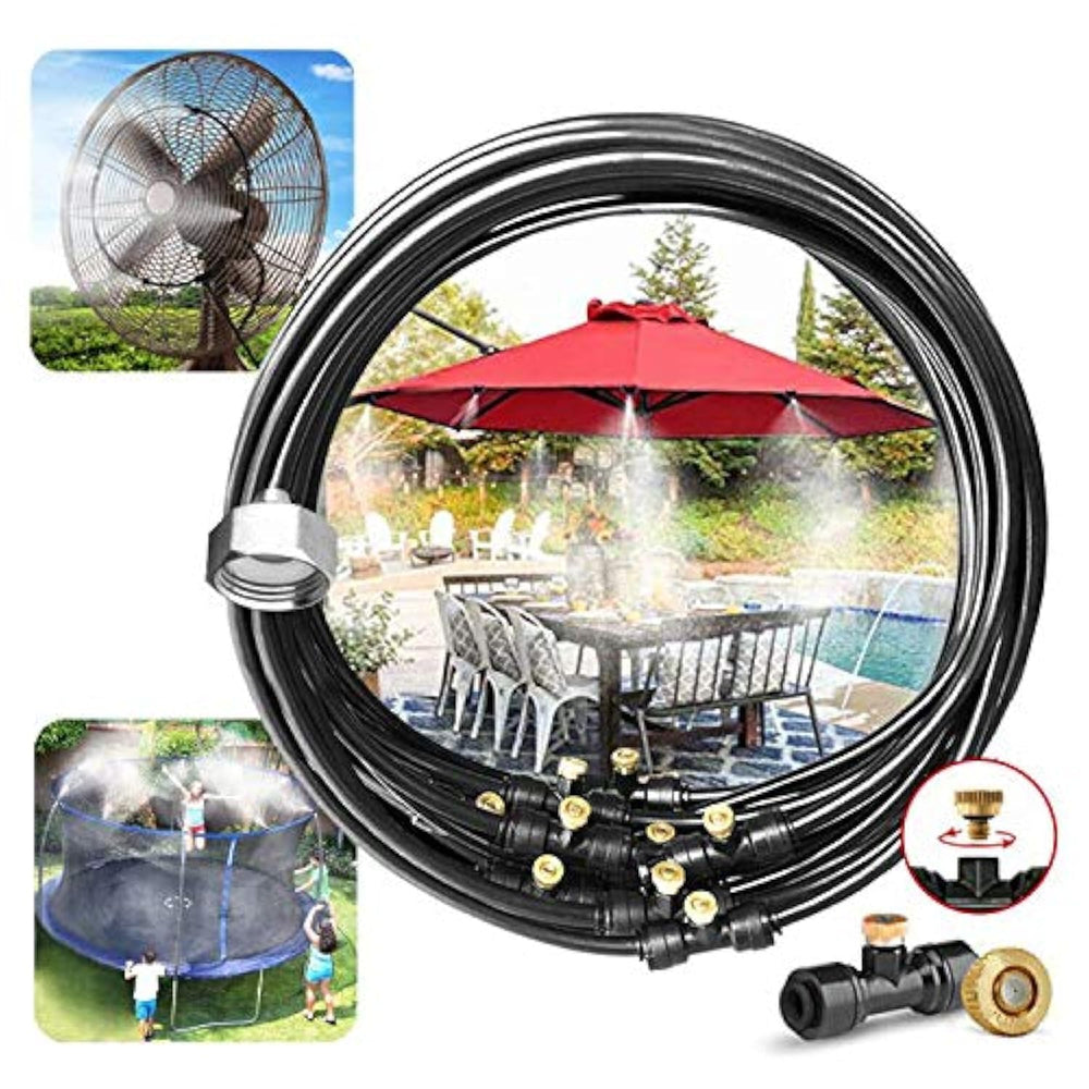 LANDGARDEN Outdoor Misting Cooling System 49FT with brass nozzles