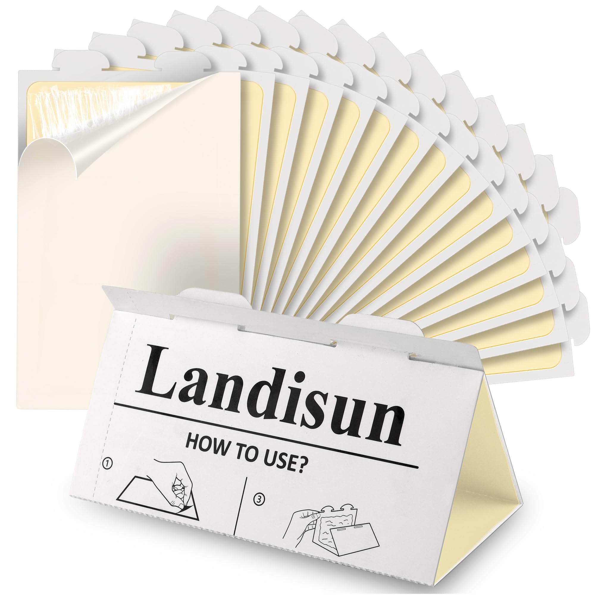 Landisun Mouse Rat Trap pack of 12, white adhesive traps