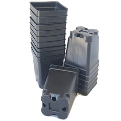 Landmark Plastics 100-pack black nursery pots front view