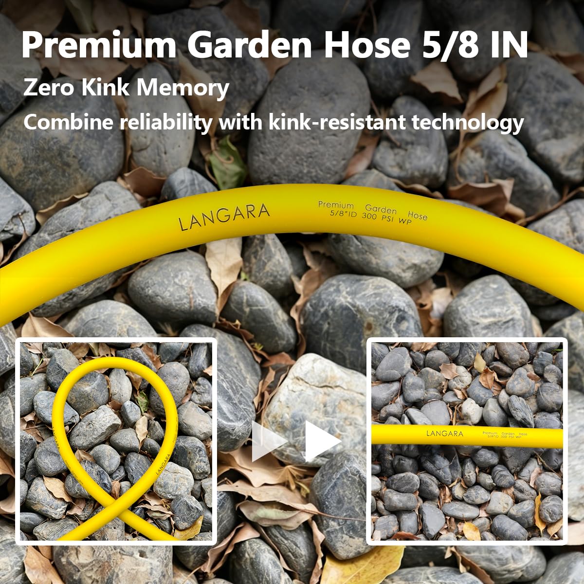 LANGARA garden hose coiling easily in the garden