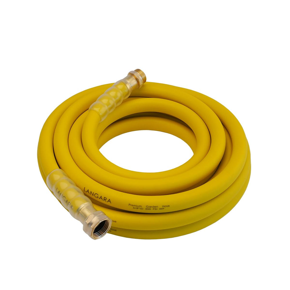 LANGARA Heavy Duty Garden Hose 25ft yellow model front view