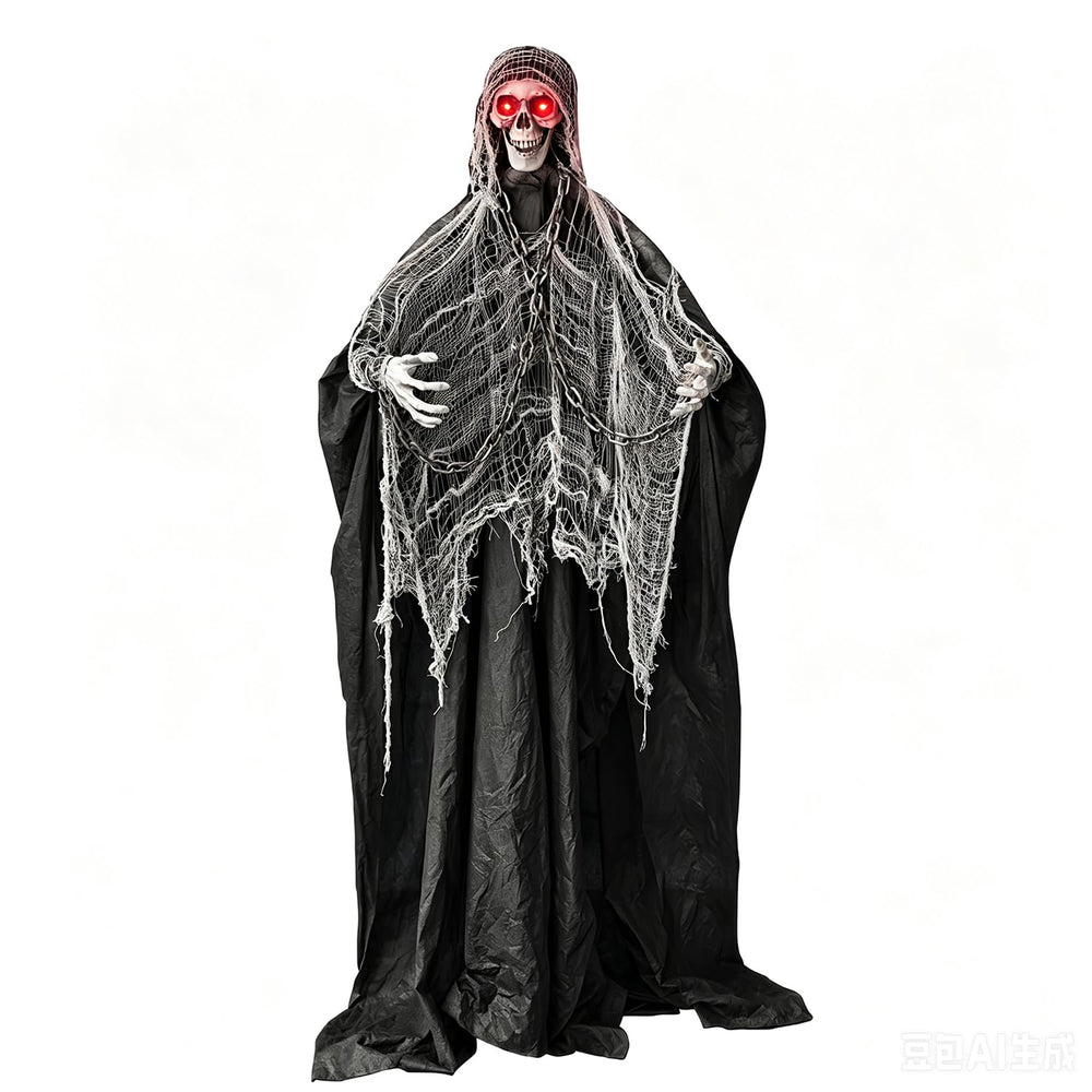 LANGXUN 6ft Skeleton Ghost Inflatable front view
