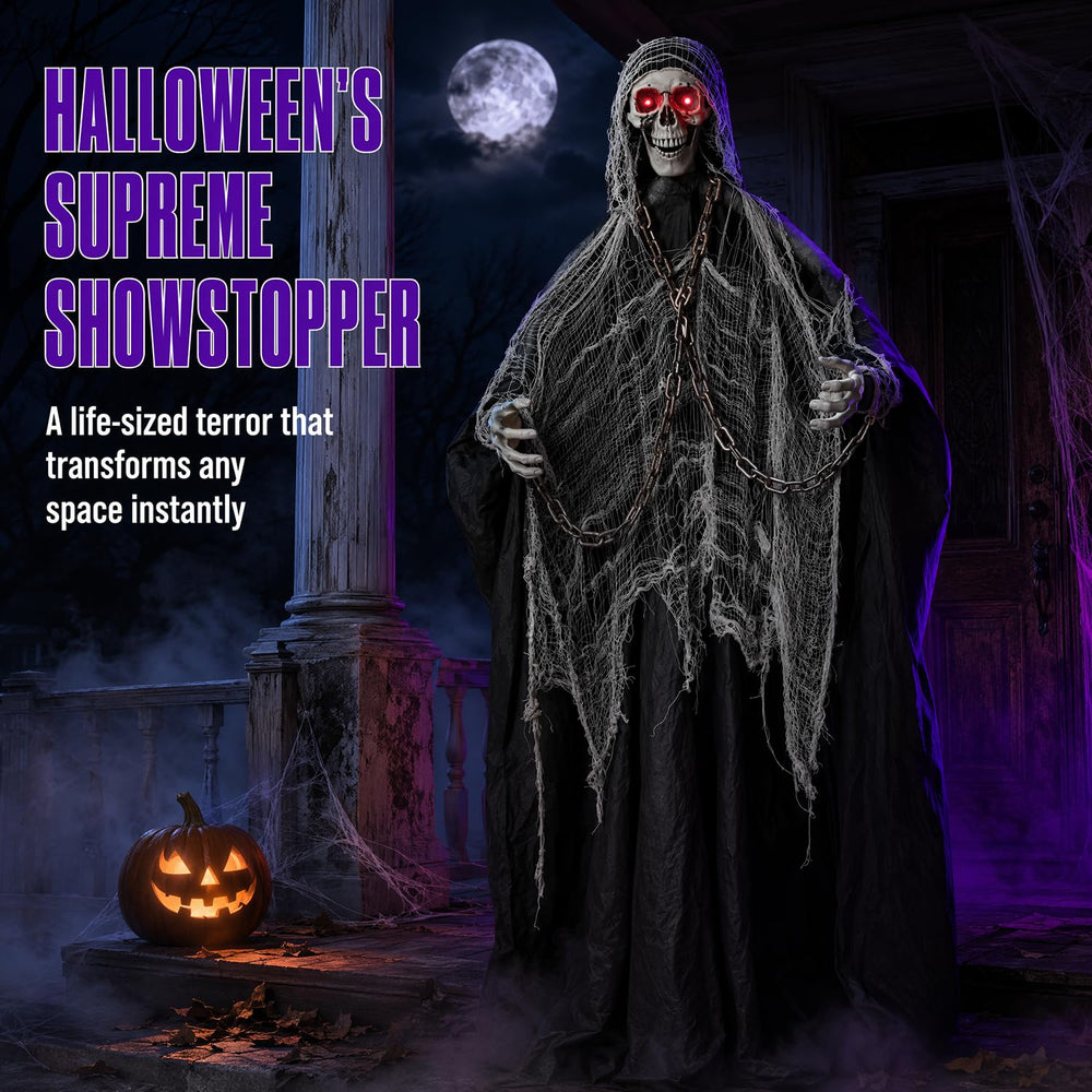 LANGXUN inflatable skeleton displayed on porch