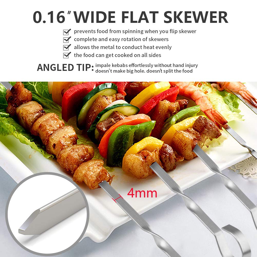 LANNEY kebab skewers in storage pouch