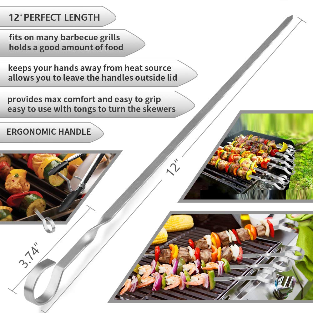 LANNEY skewers with meat and vegetables on grill