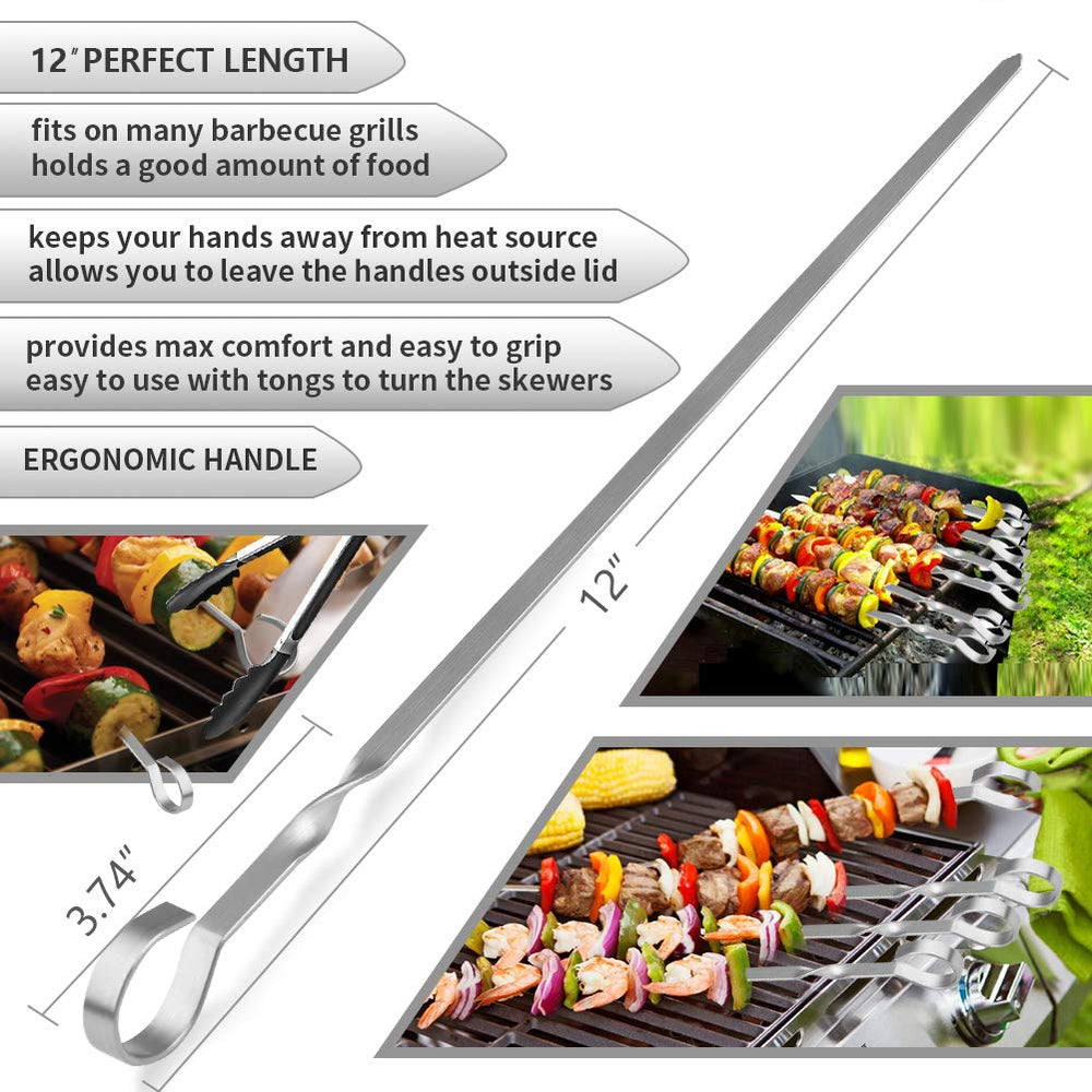 LANNEY skewers with meat and vegetables on grill