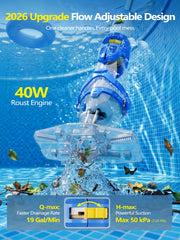 LanOcean Cordless Pool Vacuum with adjustable flow settings
