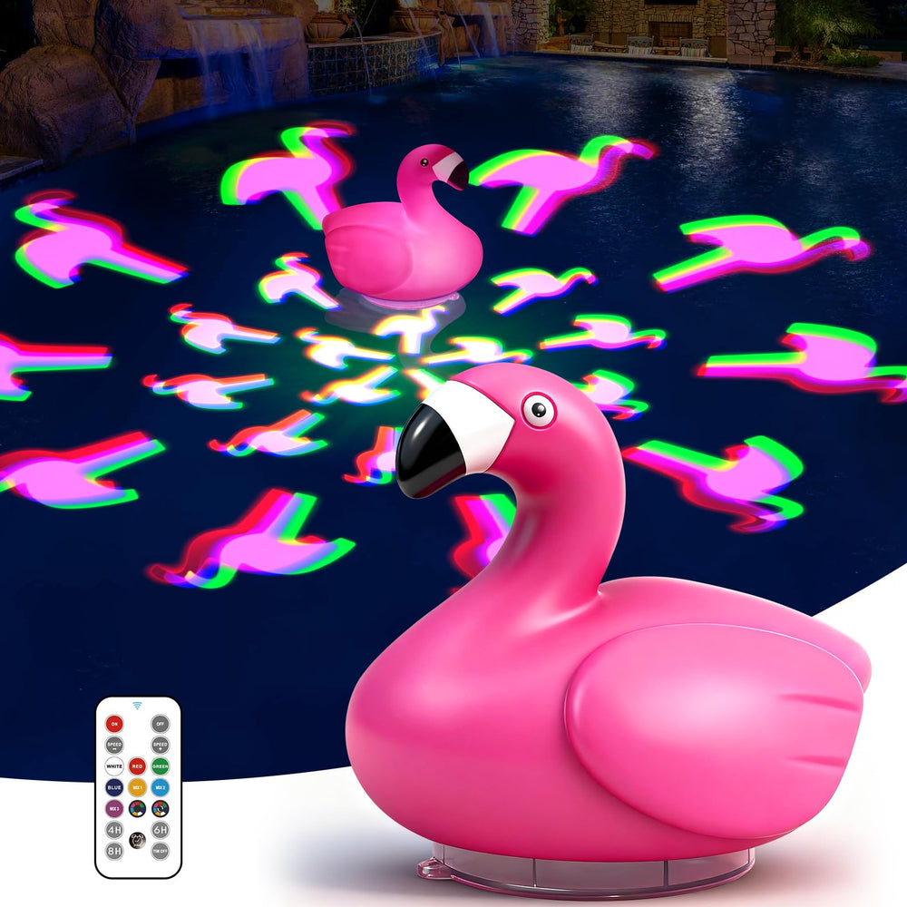 LanPool Flamingo Pool Light front view in pink