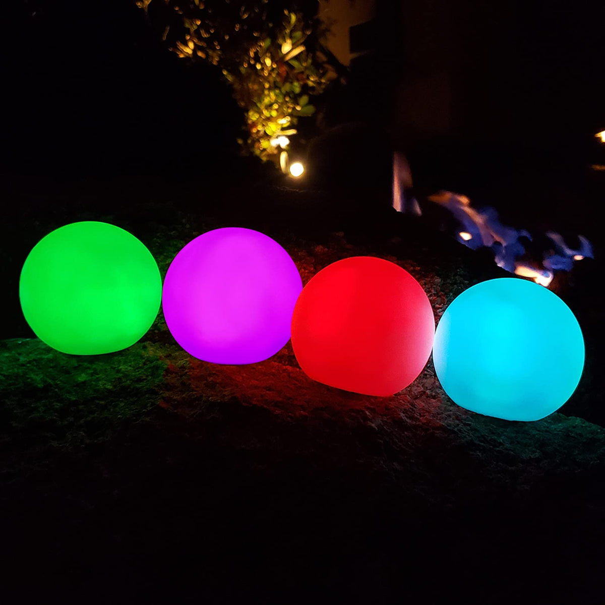 LanPool Floating Pool Light Ball RGB color changing front view