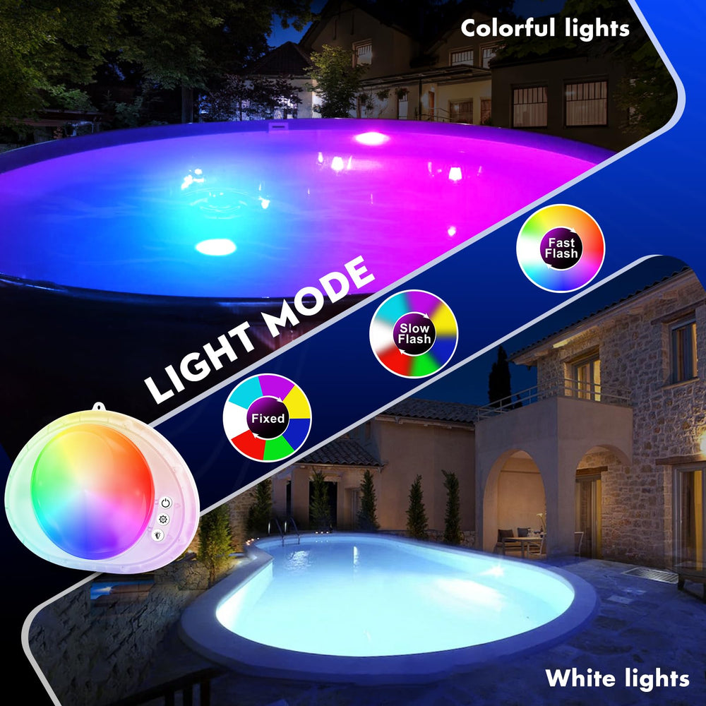LanPool Underwater Pool Light showing remote control and instruction manual