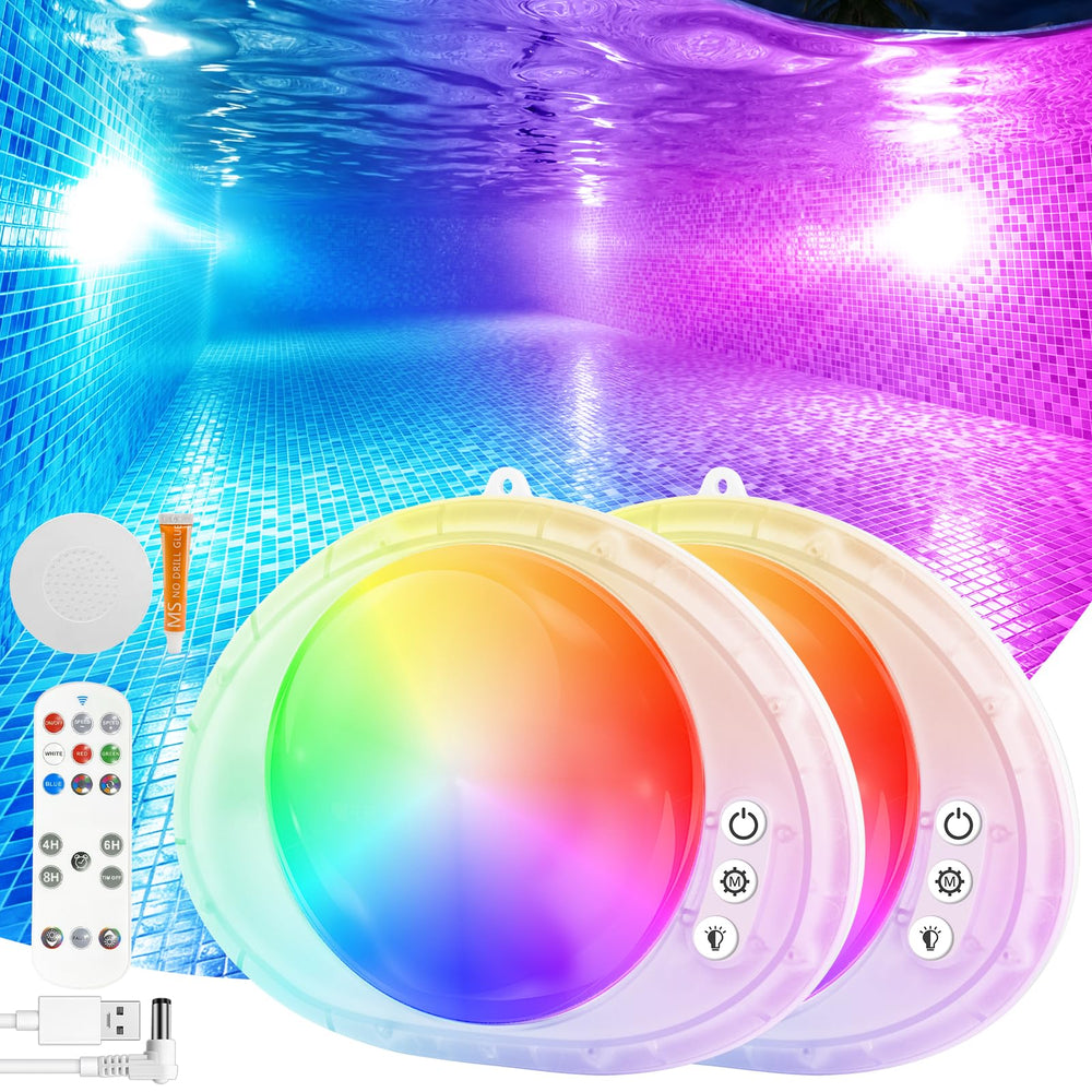 LanPool Underwater Pool Light white model front view with LED design