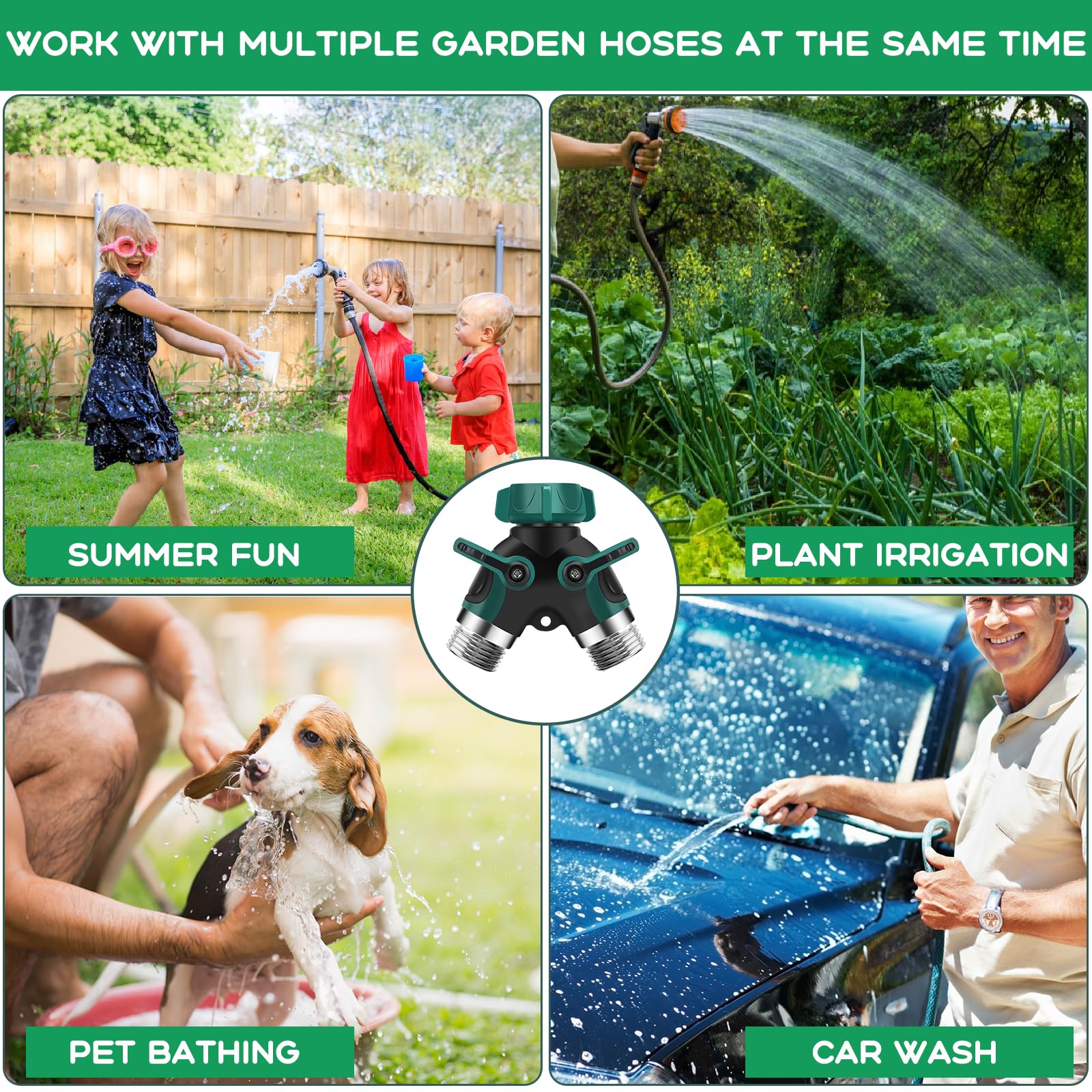 LANPOWAE Hose Splitter 2 Way packaging and product details