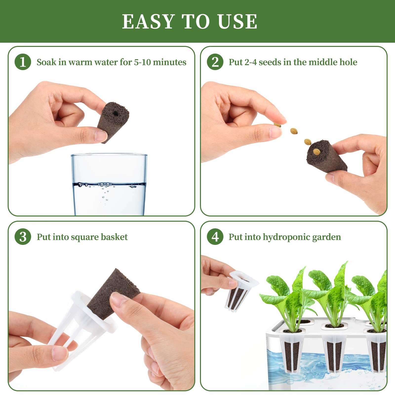 LANVRION Grow Sponges in hydroponic system