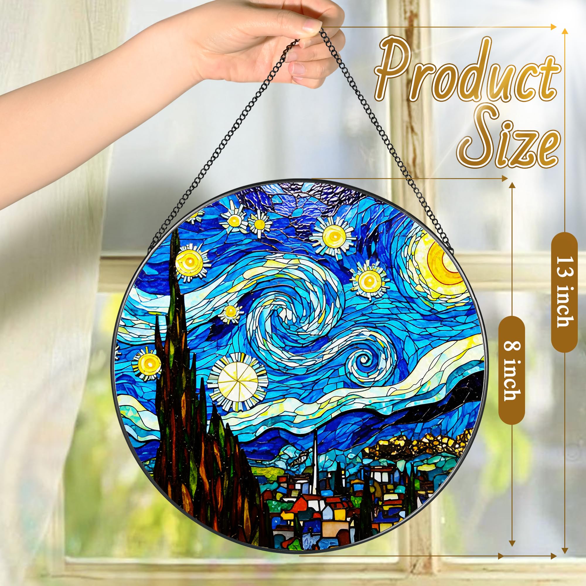 LAOWEIKI sun catcher with black metal frame