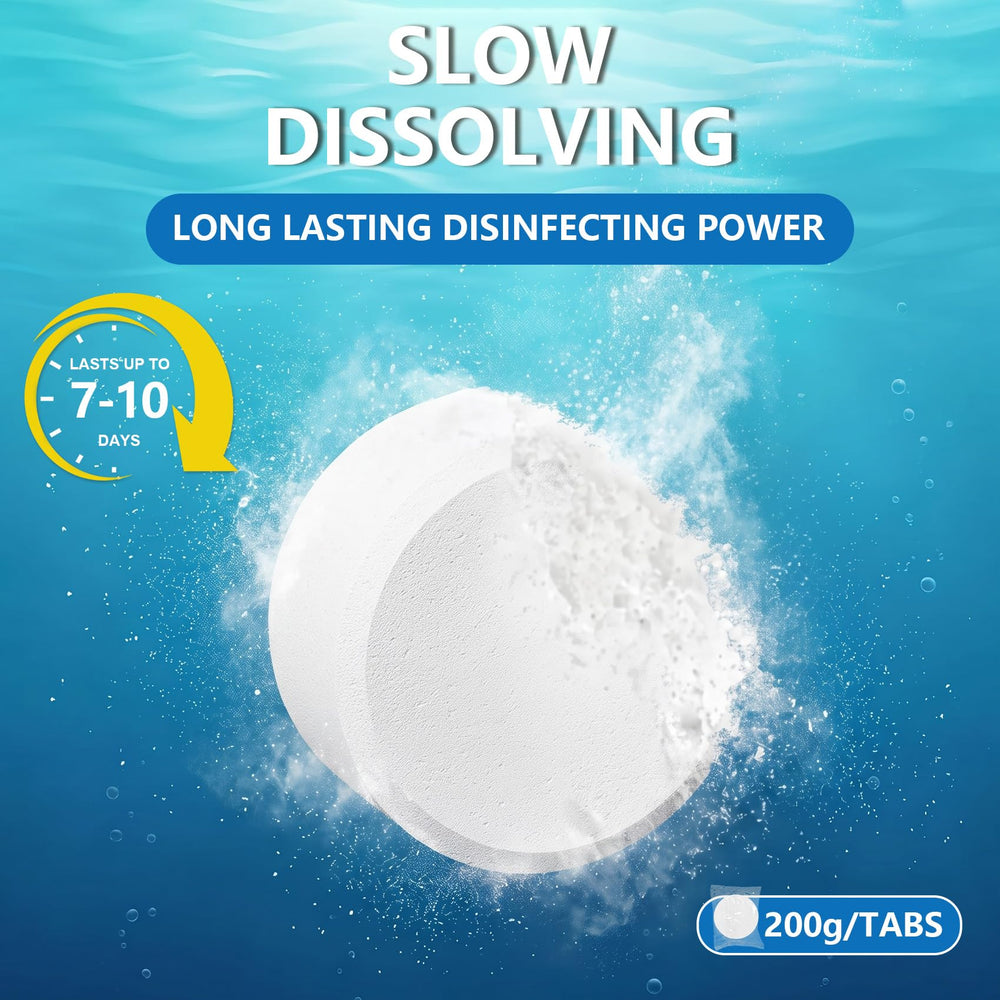 Laptoper Chlorine Tablets in a pool skimmer