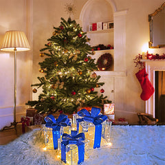 Large blue gift box with LED lights from Purtuemy
