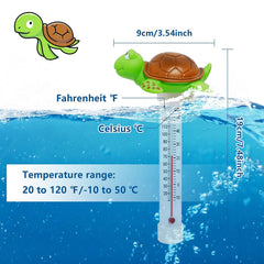 Large display of Unipool Floating Pool Thermometer in water