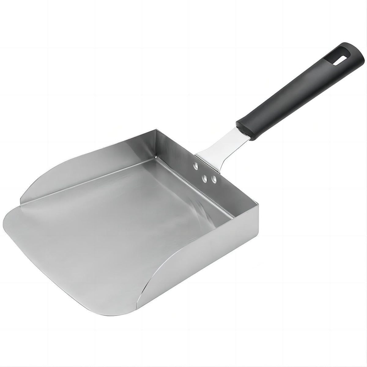 Large Griddle Scoop 7.6-inch silver stainless steel front view