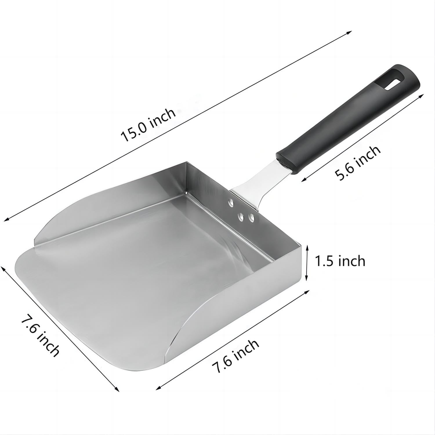 Large Griddle Scoop side view showing wide surface