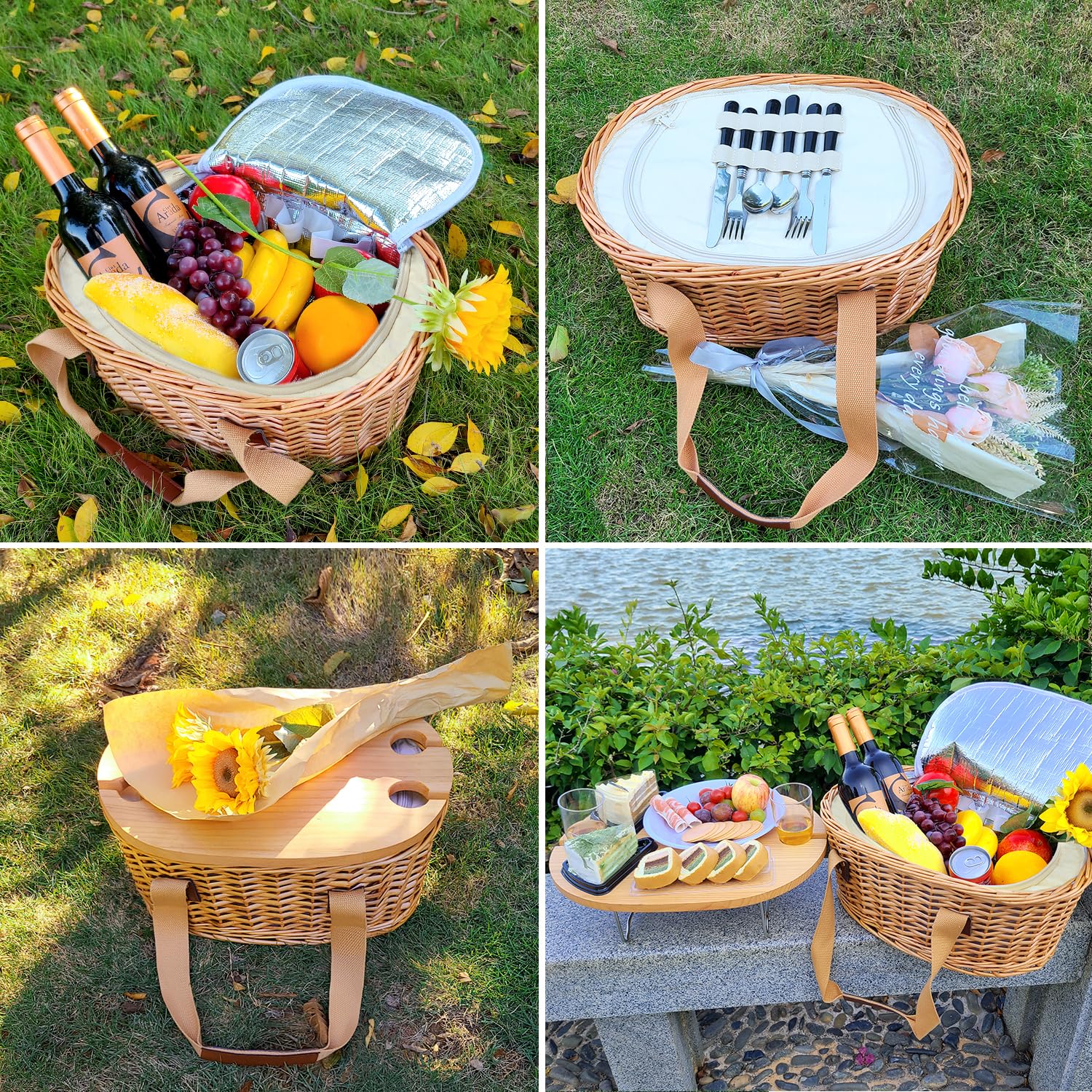 Large insulated cooler bag for picnic