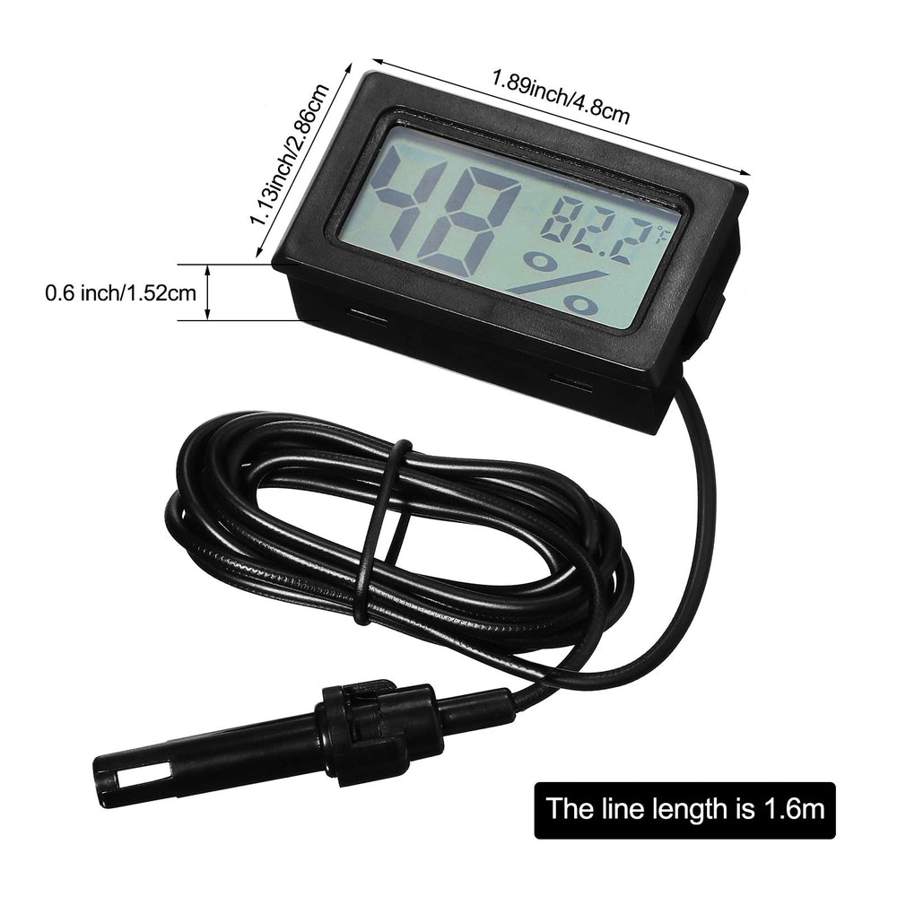 Large LCD display of Weewooday hygrometer thermometer