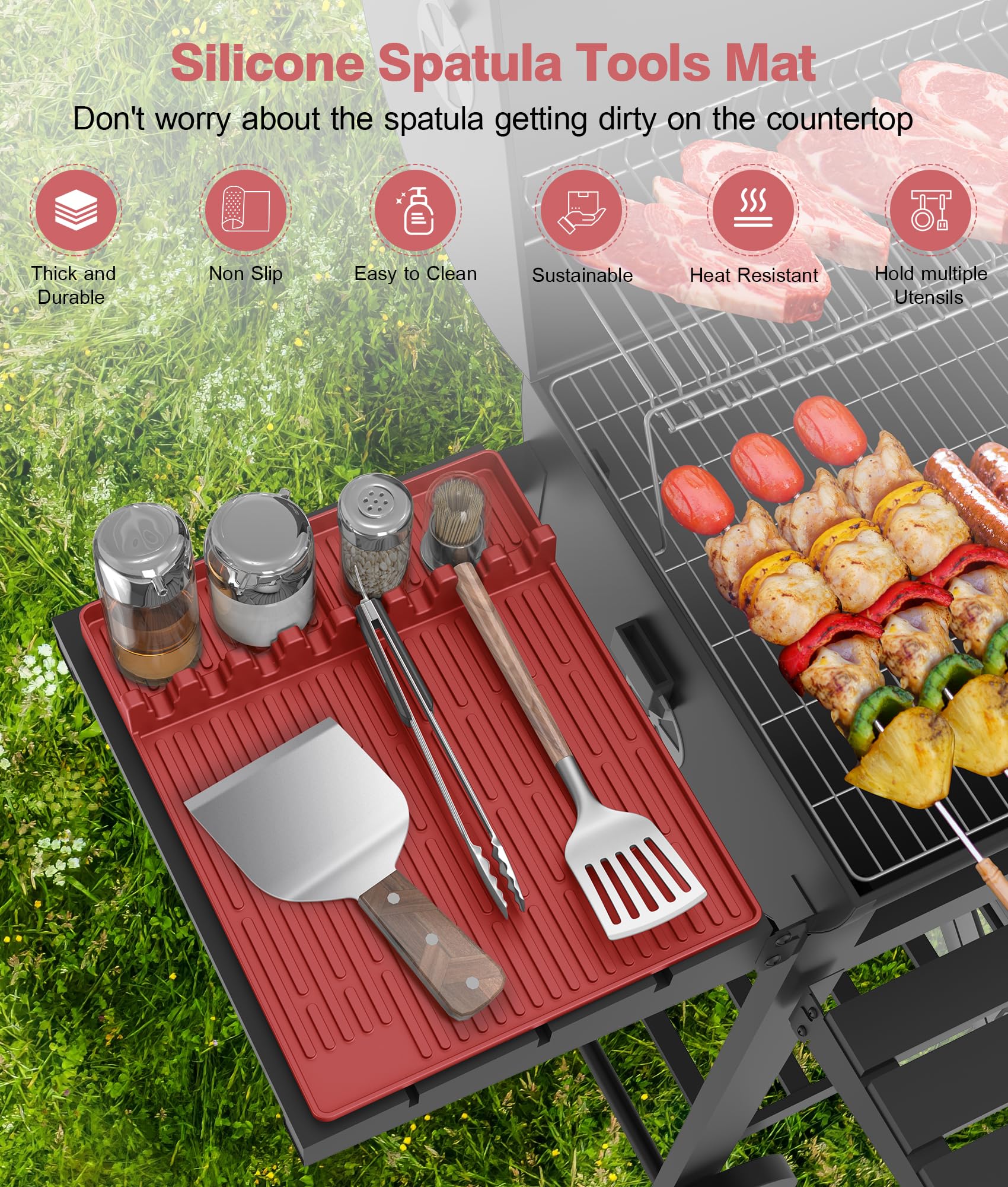 large Uozuke Silicone Grill Mat front view