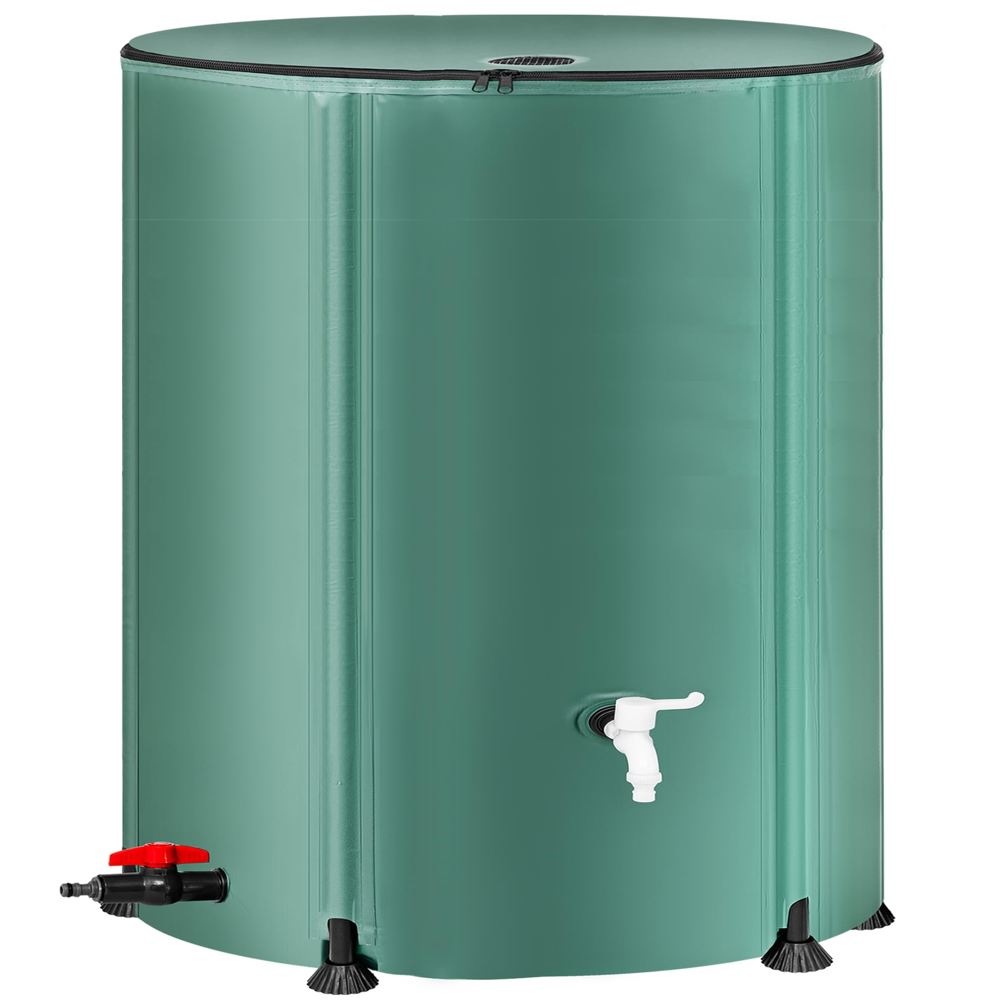 Laspeiraux collapsible rain barrel 105 gallon green front view