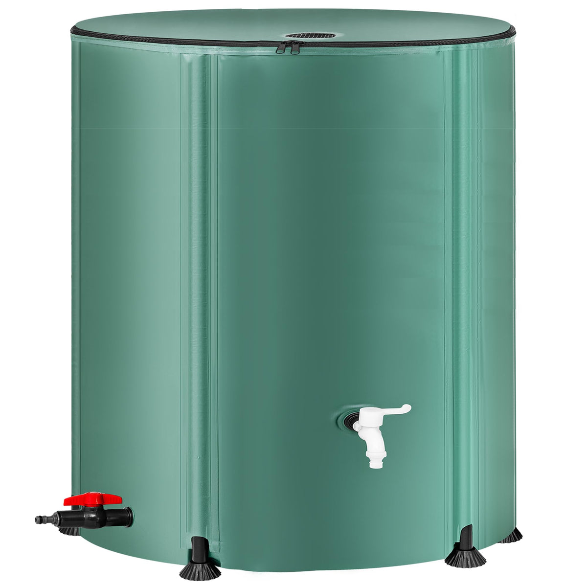 Laspeiraux collapsible rain barrel 105 gallon green front view